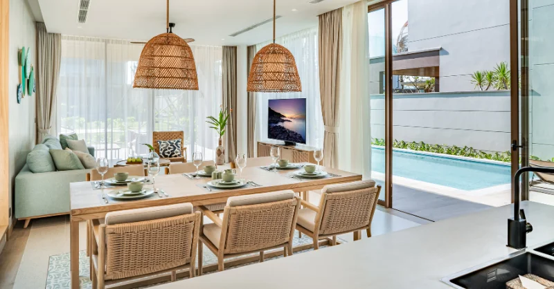 living room in villa maia resort quy nhon where in vietnam